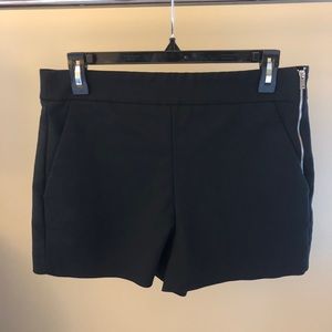 Zara Black High-Waist Dress Shorts